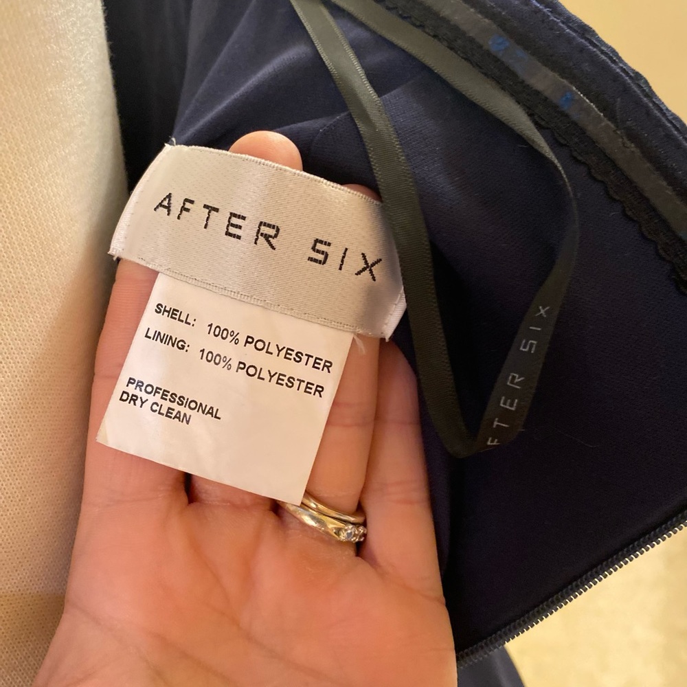 Classic Brand New After Six Navy Strapless Dress beautiful sexy bottom - Picture 10 of 14